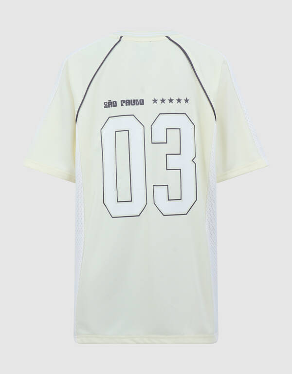 Sporty Oversized T-shirt Lichtgeel SHOEBY BOYS