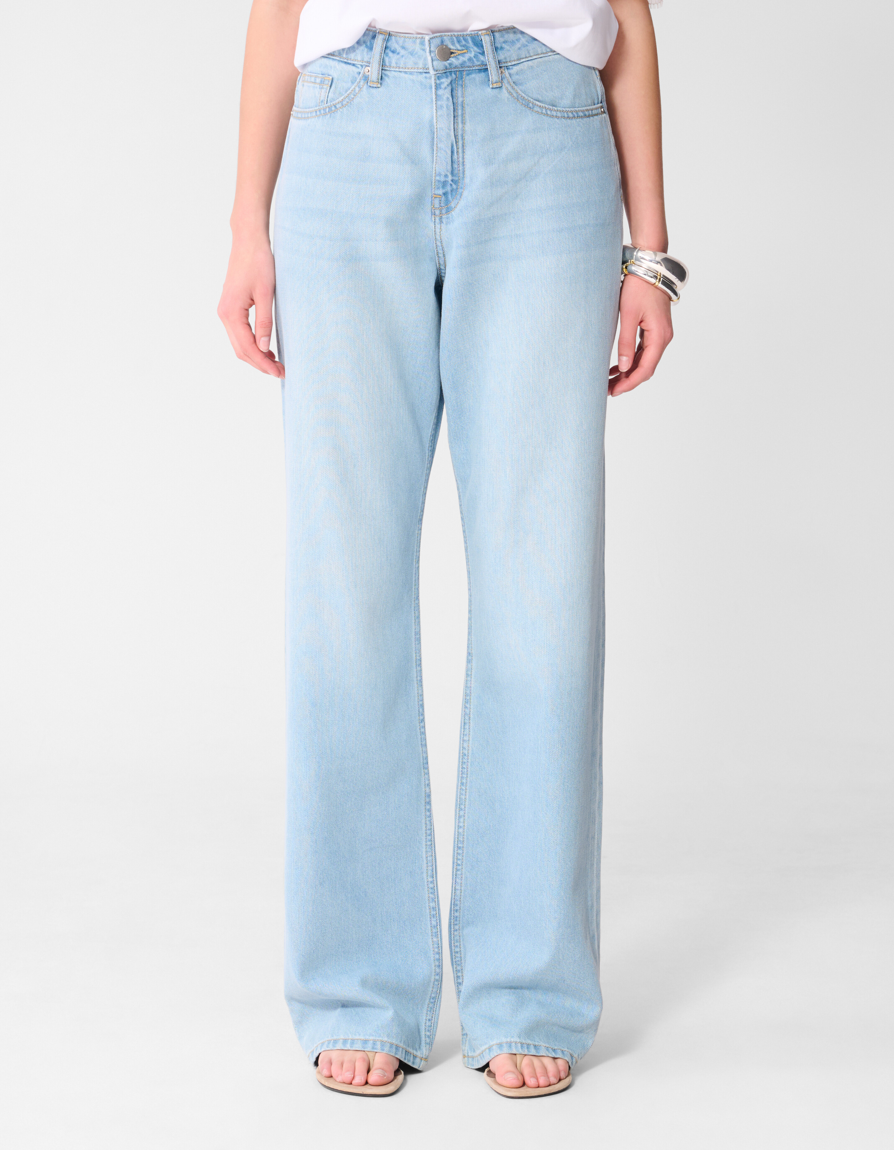 Wide Leg Fit Jeans Bleached SHOEBY WOMEN