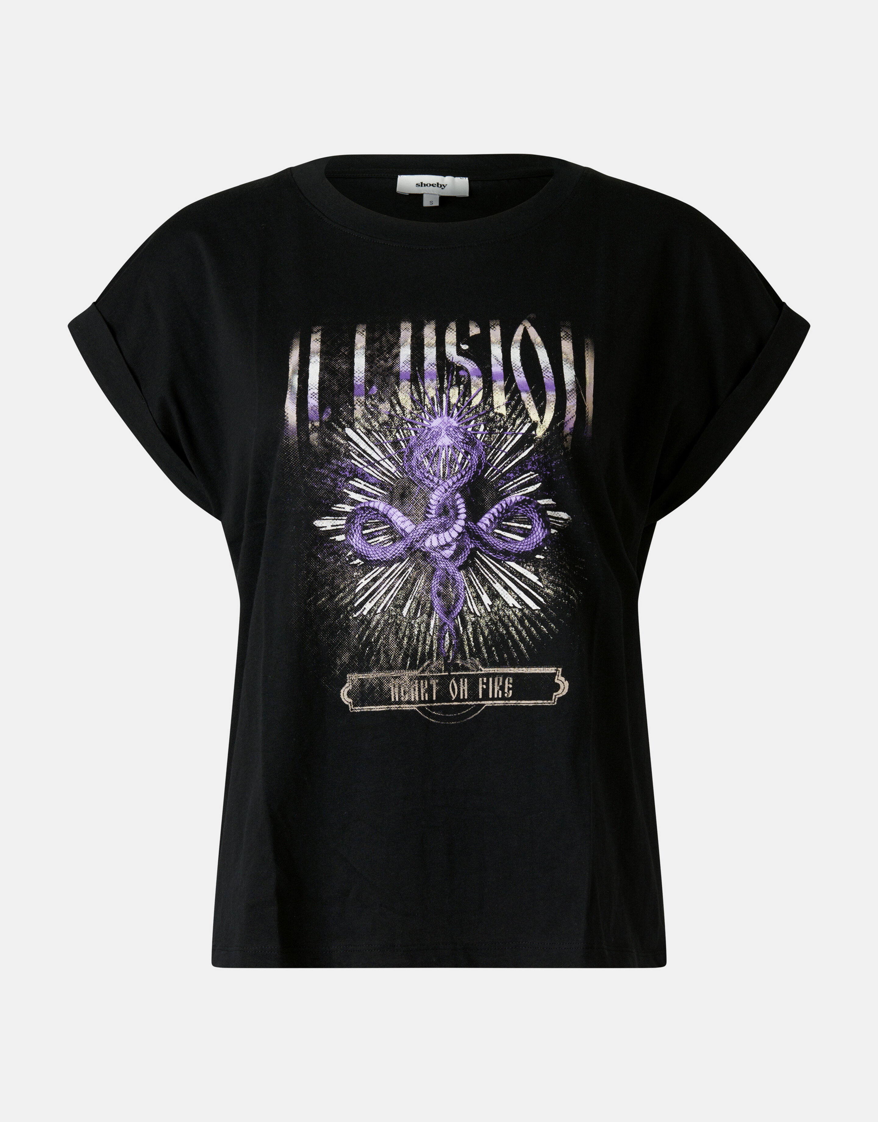 Illusion T-shirt Zwart SHOEBY WOMEN