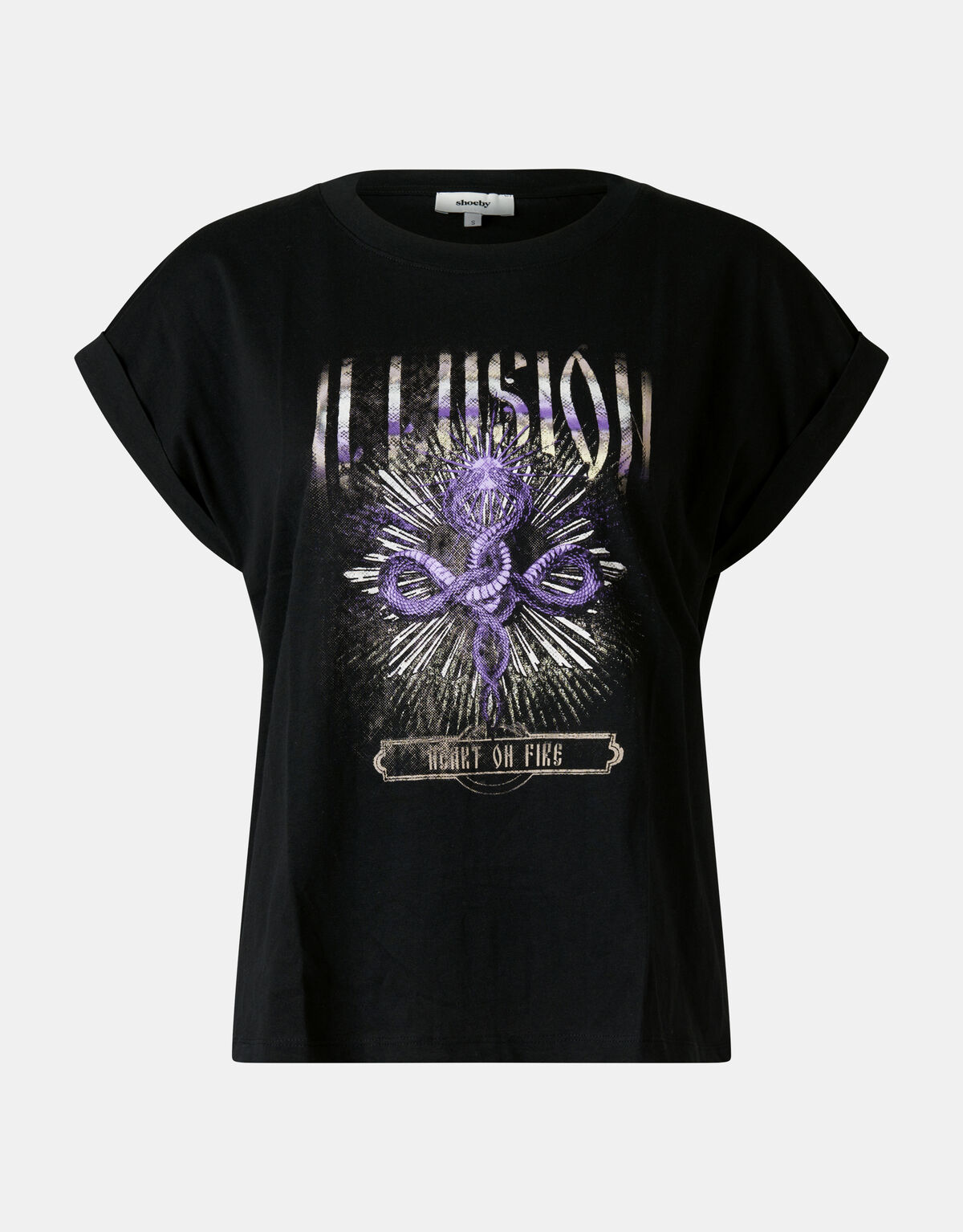 Illusion T-shirt Zwart SHOEBY WOMEN