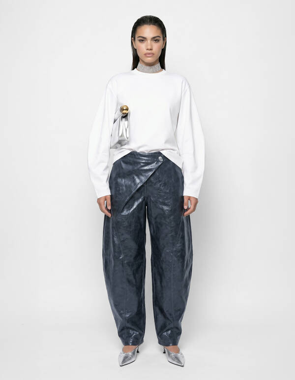 Asymmetric Barrel Fit Broek Donkergrijs SHOEBY WOMEN