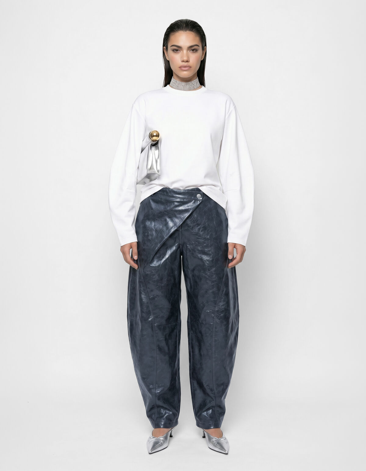 Asymmetric Barrel Fit Broek Donkergrijs SHOEBY WOMEN