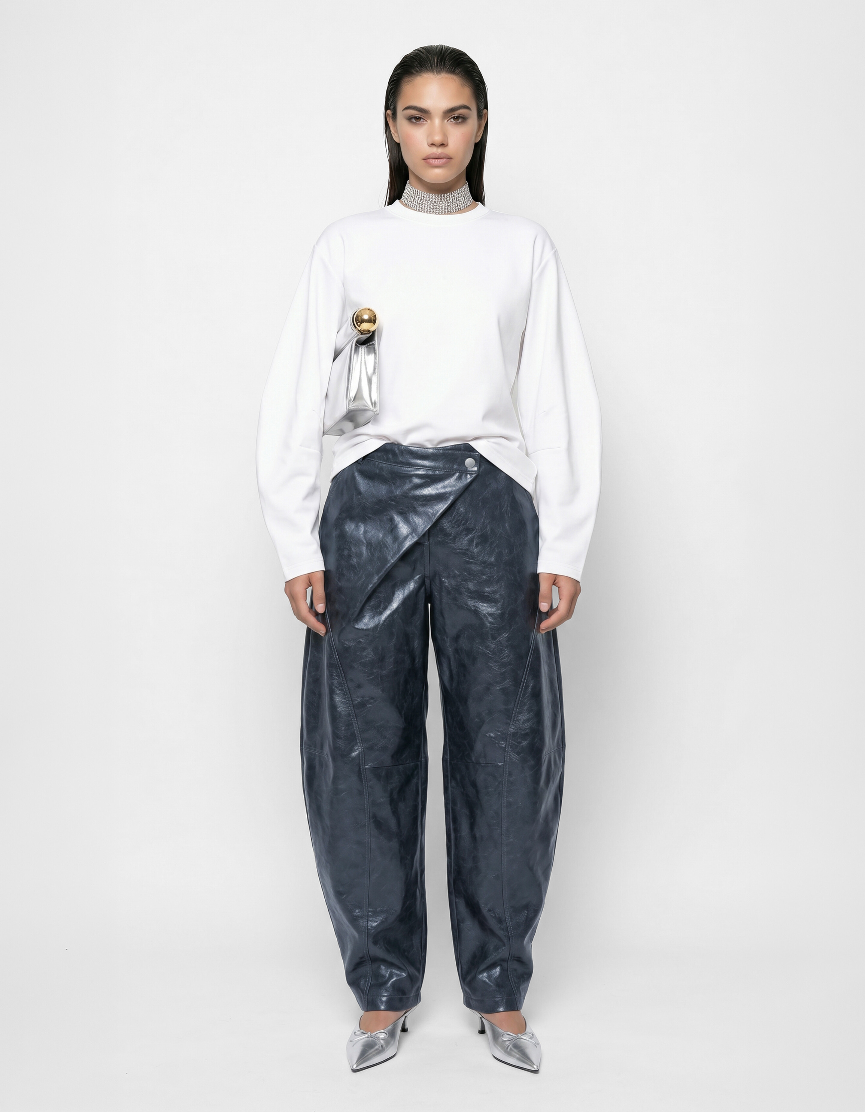 Asymmetric Barrel Fit Broek Donkergrijs SHOEBY WOMEN