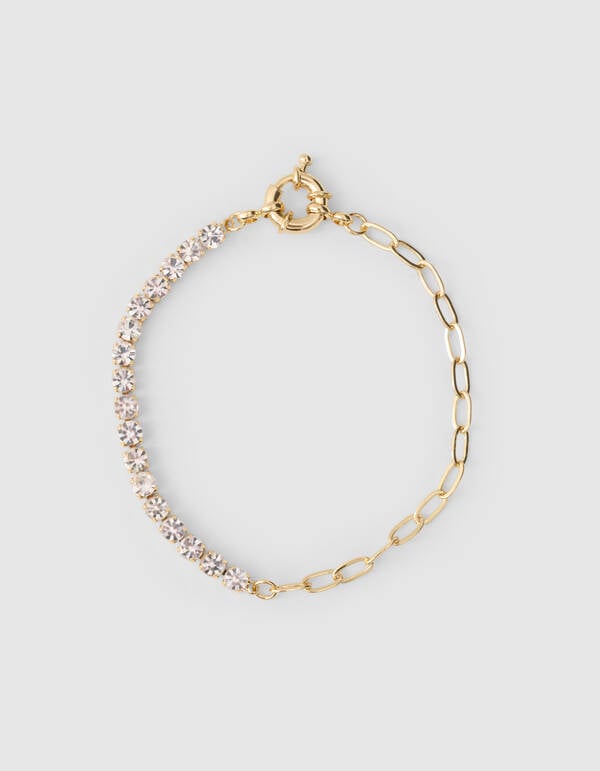 Strass Chain Armband Goud SHOEBY ACCESSOIRES