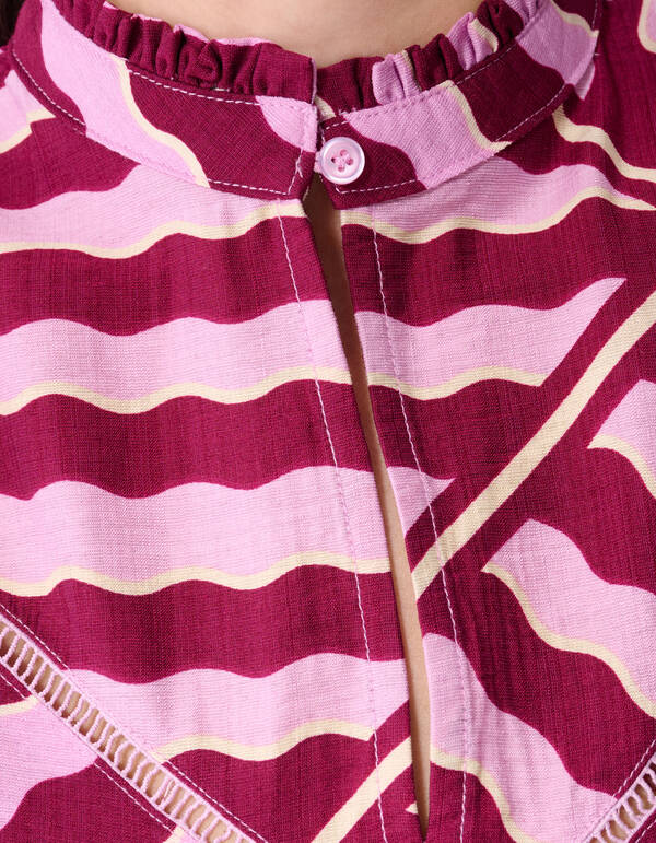 Wavy Printed Top Roze/Paars SHOEBY WOMEN