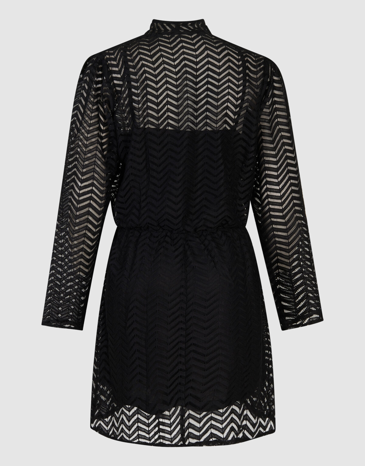 Zigzag Kanten Mini Jurk Zwart SHOEBY WOMEN