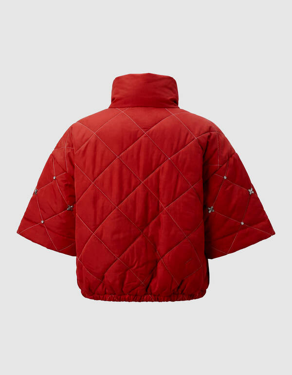 Quilted Strass Bomber Jack Rood SHOEBY WOMEN