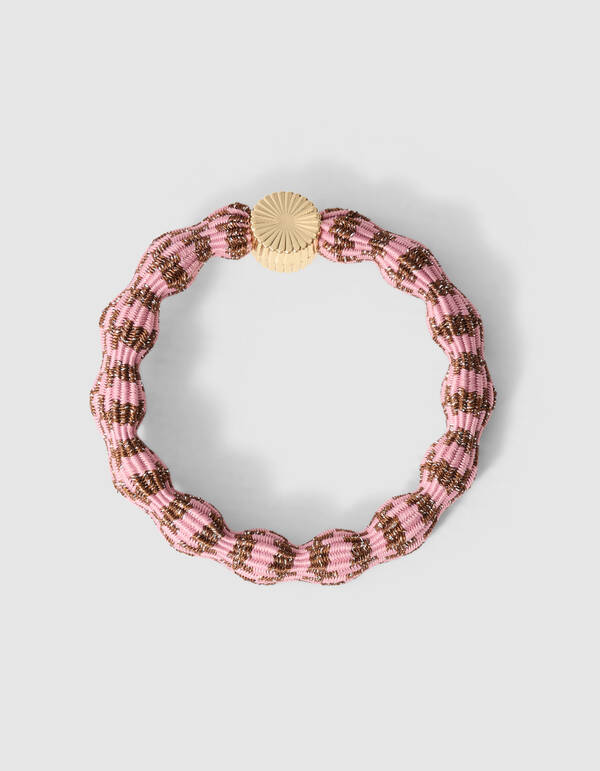 Wave Lurex Haarelastiek Roze SHOEBY ACCESSOIRES