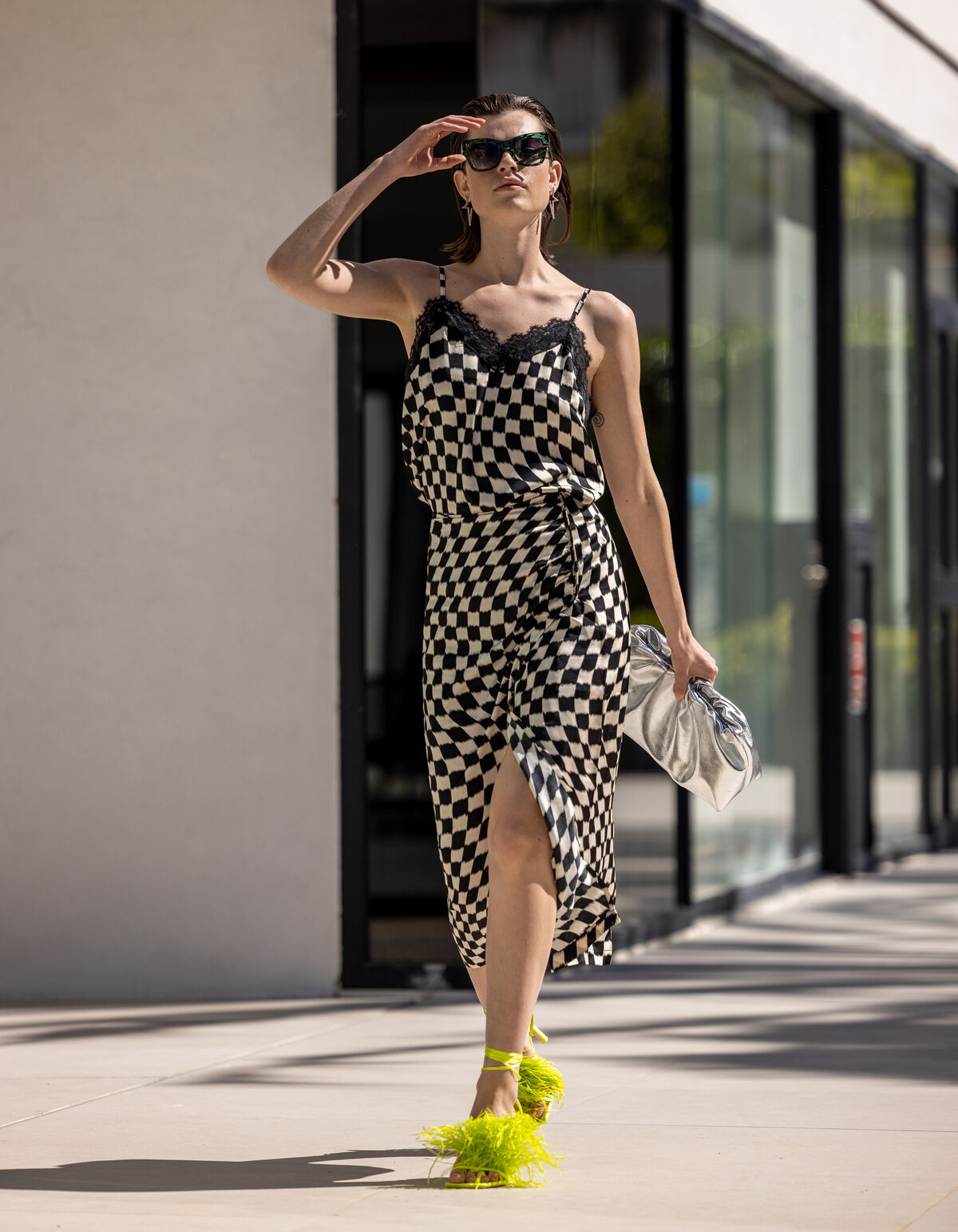 Printed Rok Zwart/Gebroken Wit SHOEBY WOMEN