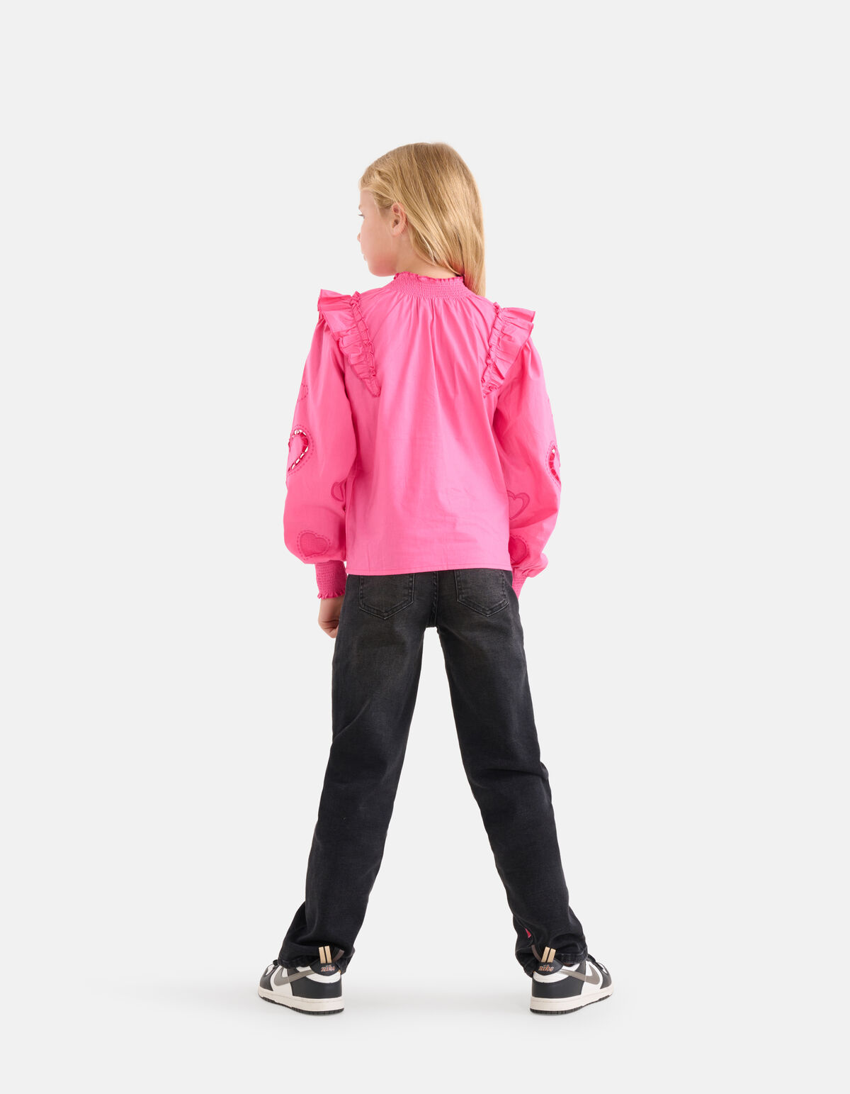 Poplin Embroidery Blouse Roze SHOEBY GIRLS