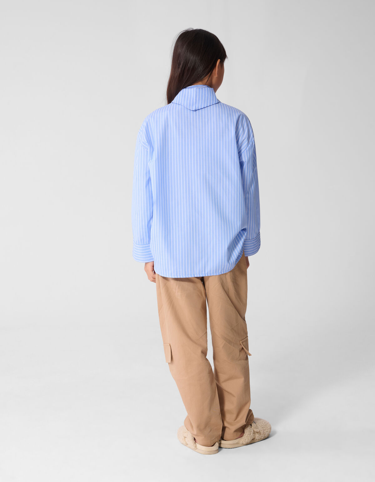 Long Scarf Blouse Blauw SHOEBY GIRLS