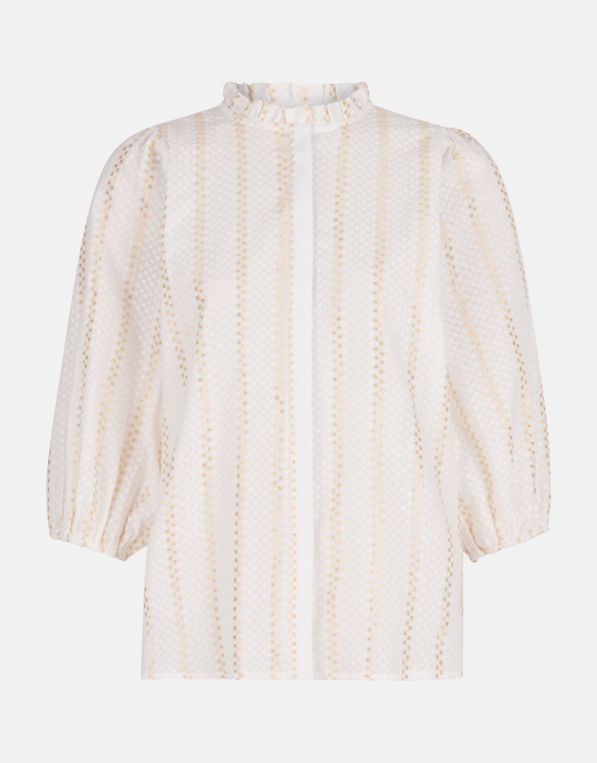 Lurex Detail Blouse Gebroken Wit SHOEBY WOMEN
