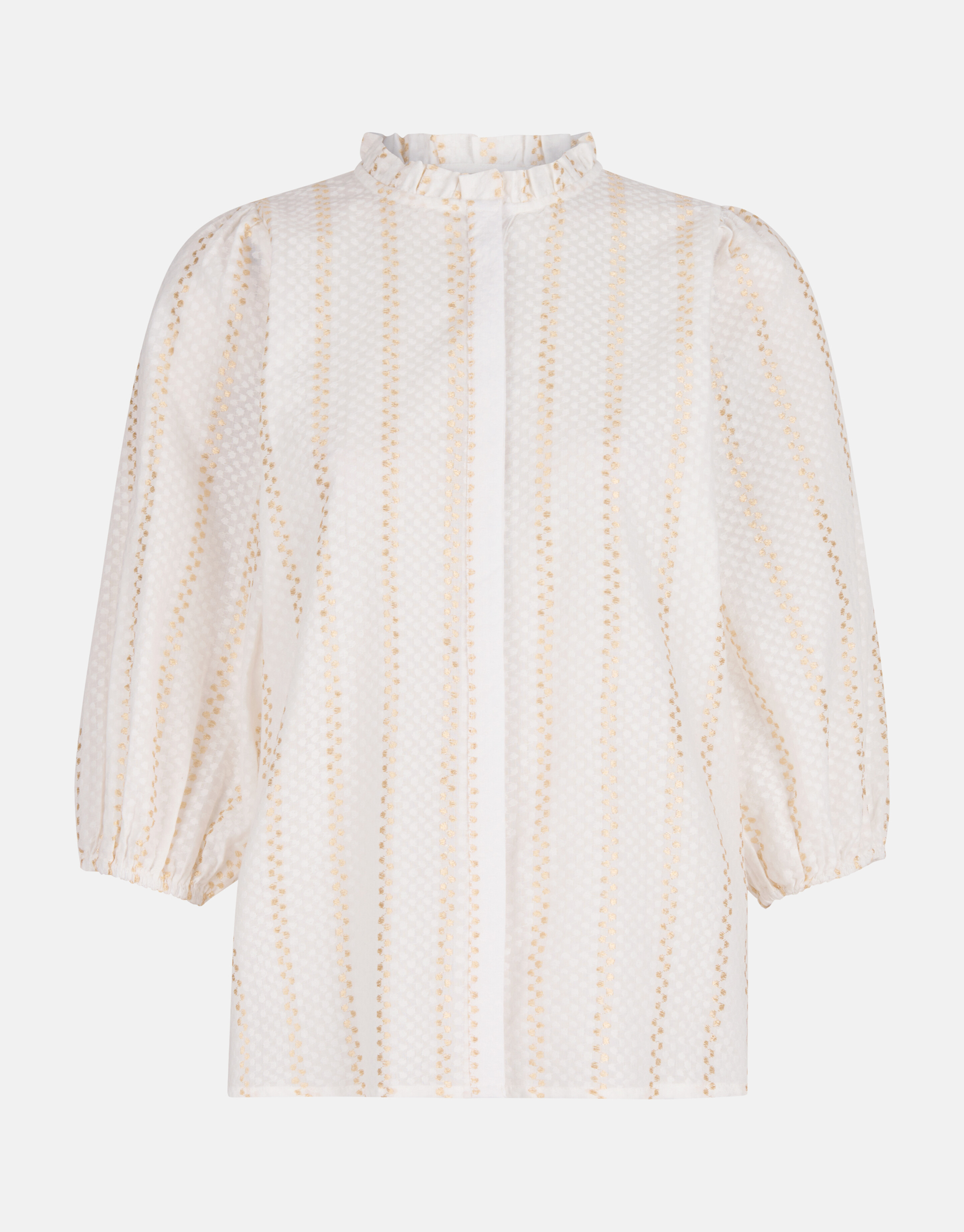 Lurex Detail Blouse Gebroken Wit SHOEBY WOMEN