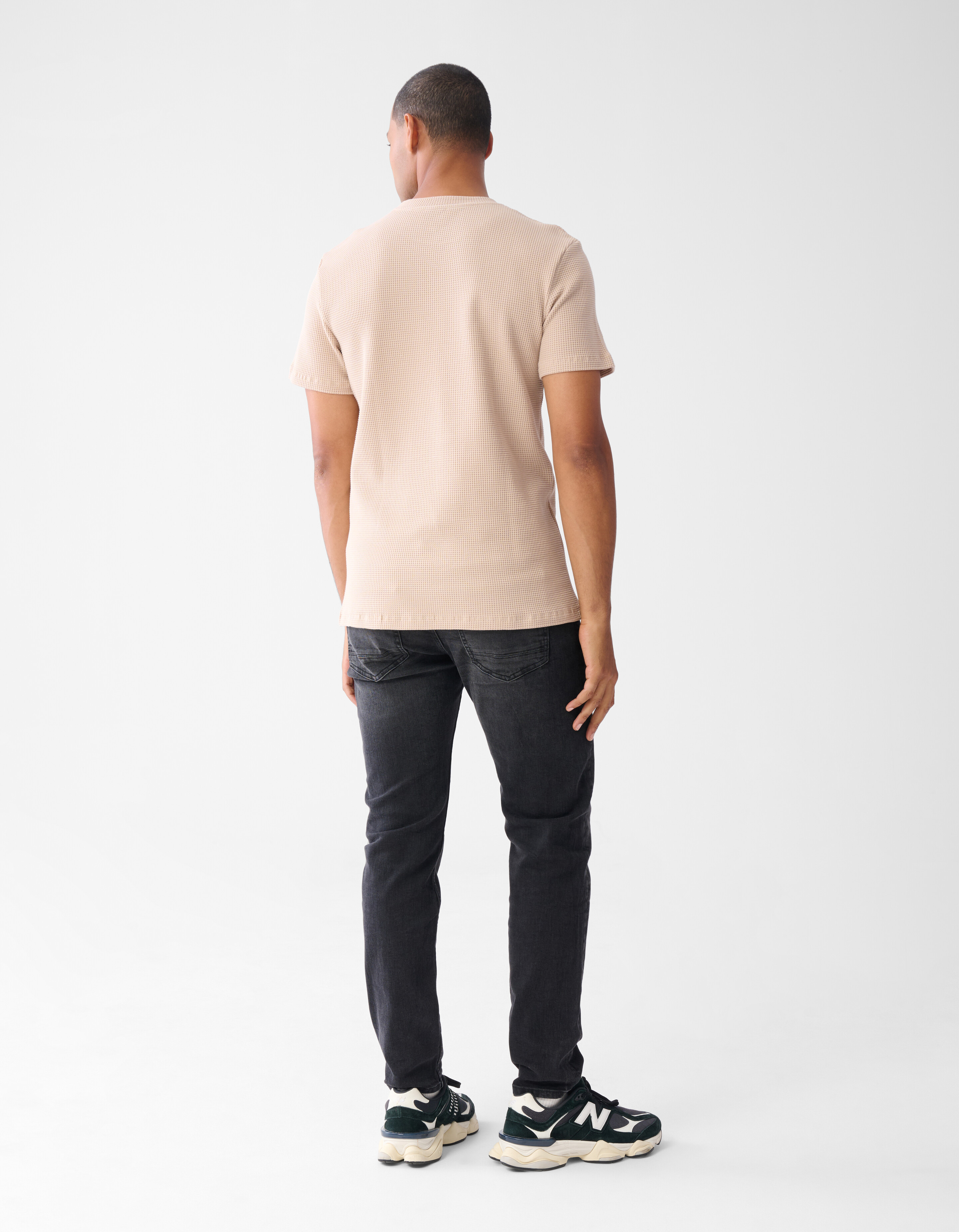 Structuur T-shirt Zand SHOEBY MEN