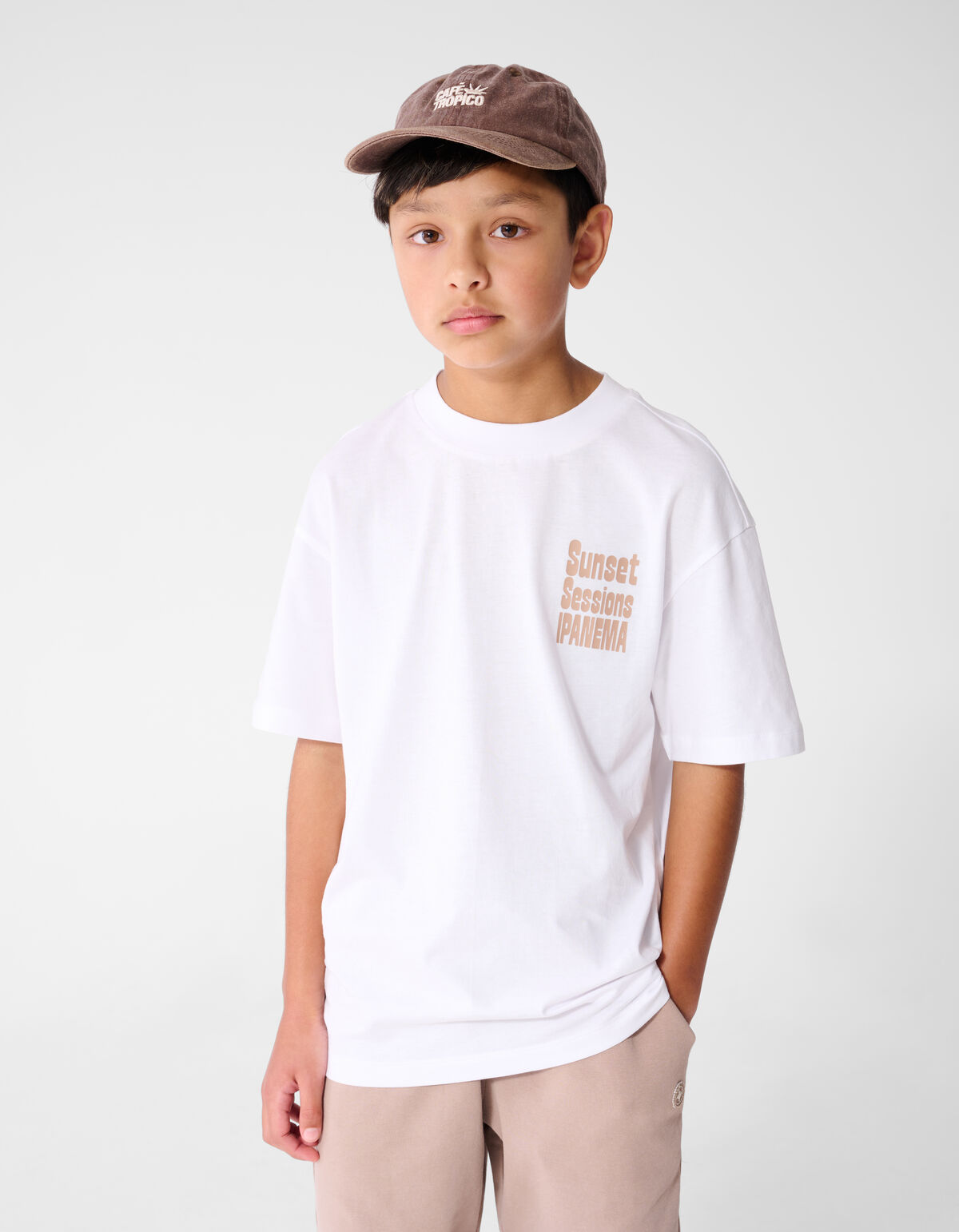 Sunset Artwork T-shirt Wit SHOEBY BOYS