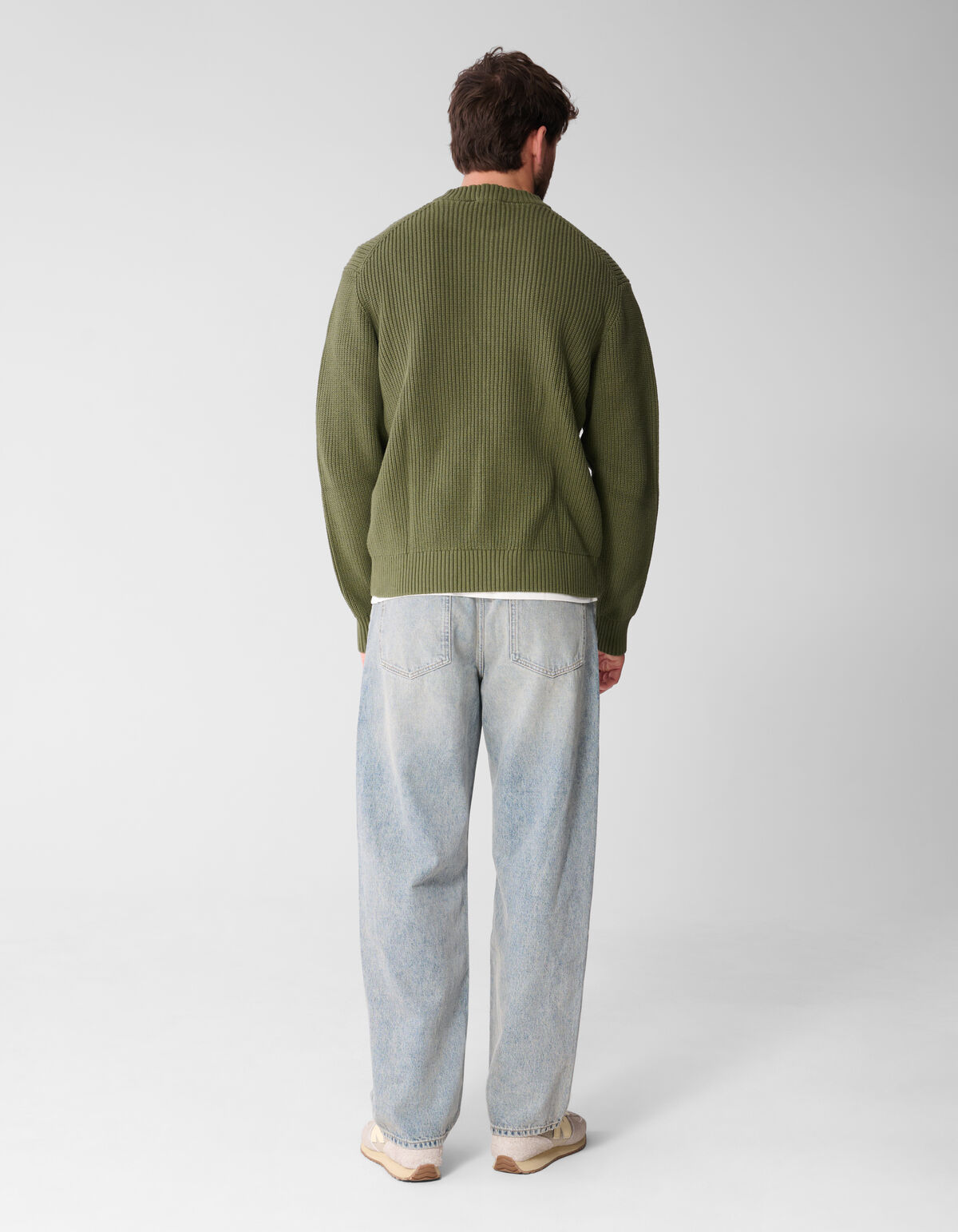 Gebreid Bomber Jack Khaki SHOEBY MEN