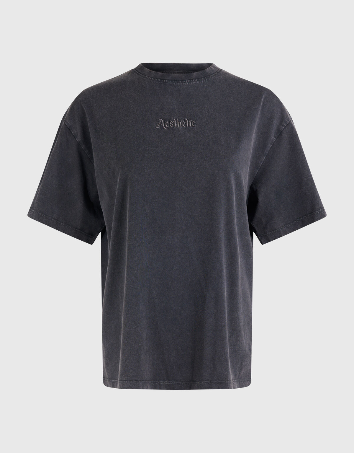 Aesthetic Washed T-shirt Donkergrijs SHOEBY WOMEN