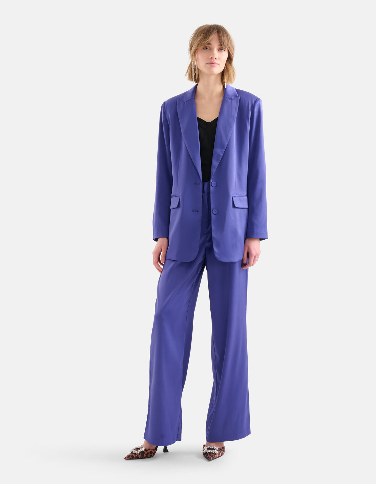 Satijnen Blazer Paars SHOEBY WOMEN
