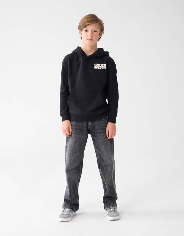 Tekstprint Hoodie Zwart SHOEBY BOYS