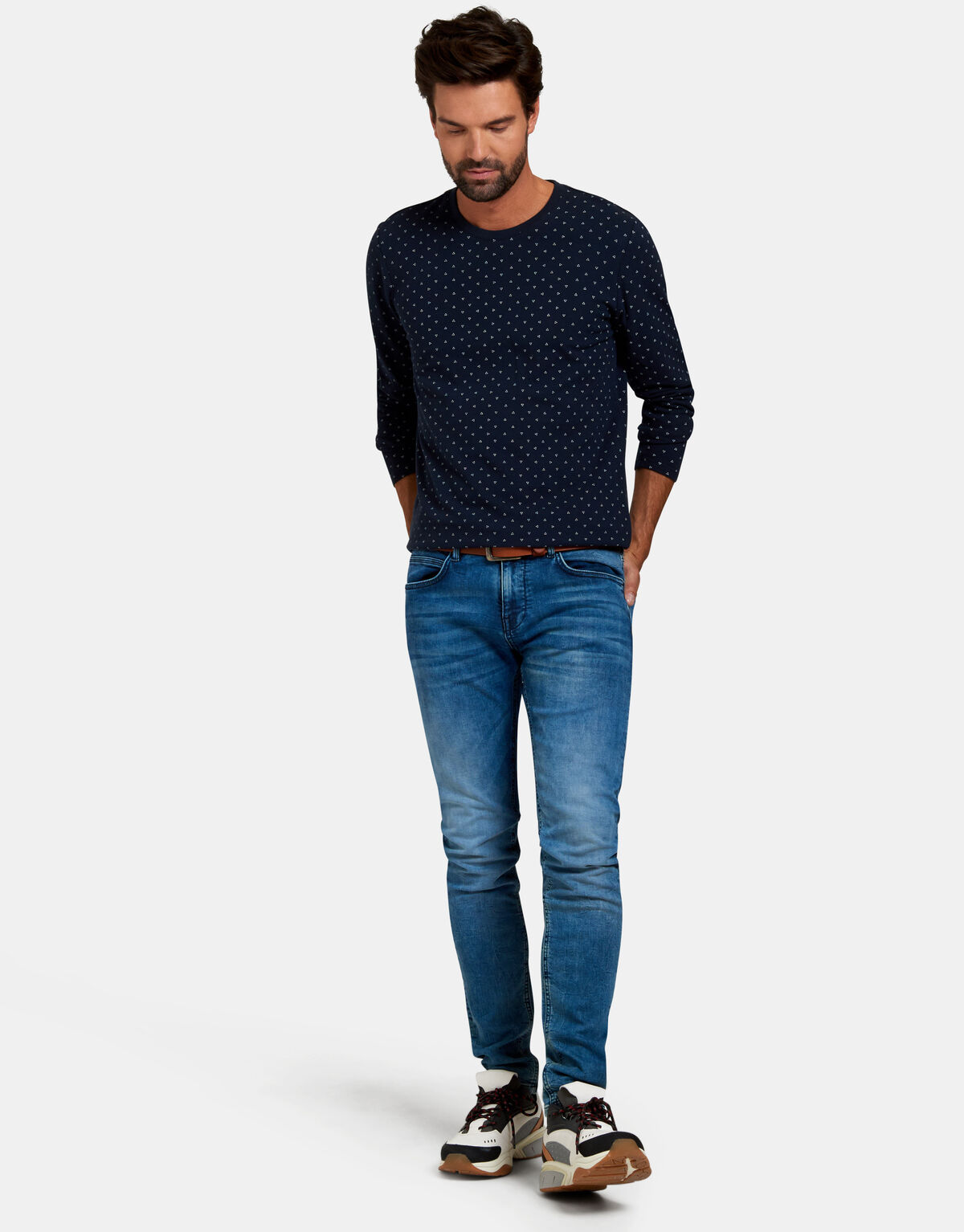 Leroy Skinny Gym Medium Stone Jeans L36 Refill