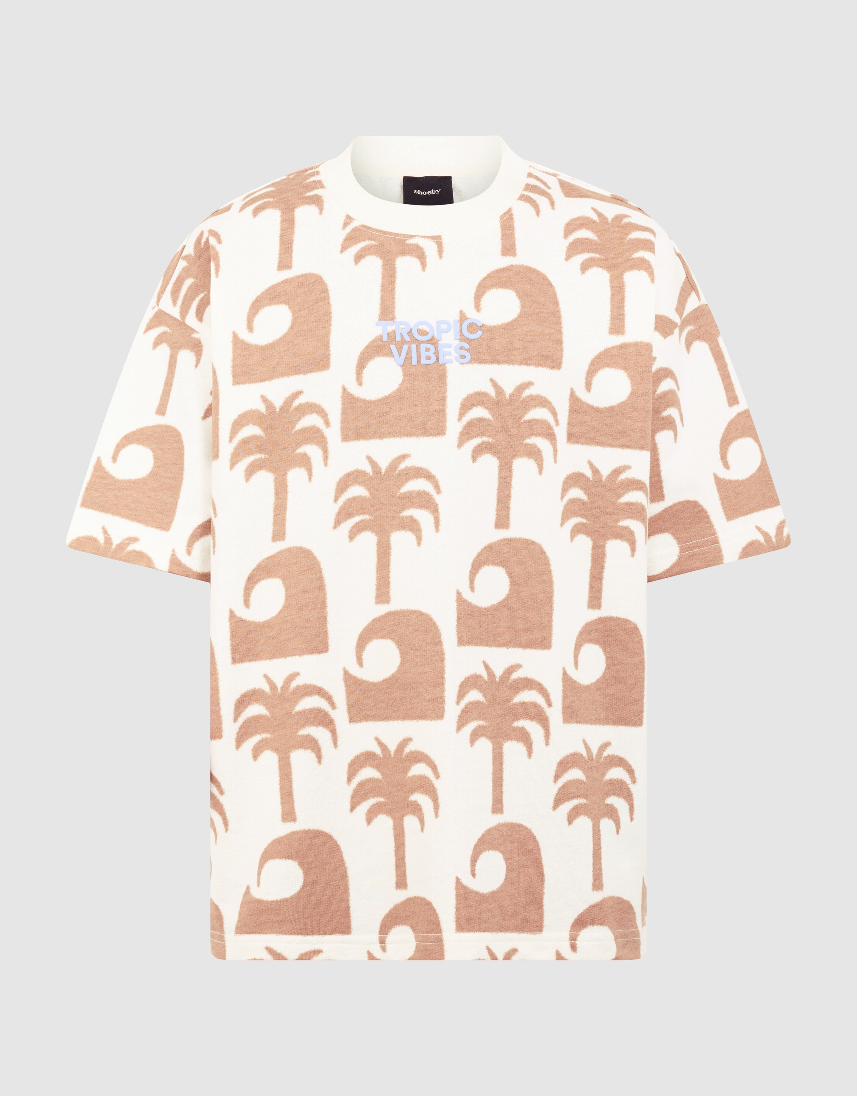 Tropic Vibes Artwork T-shirt Gebroken Wit SHOEBY BOYS