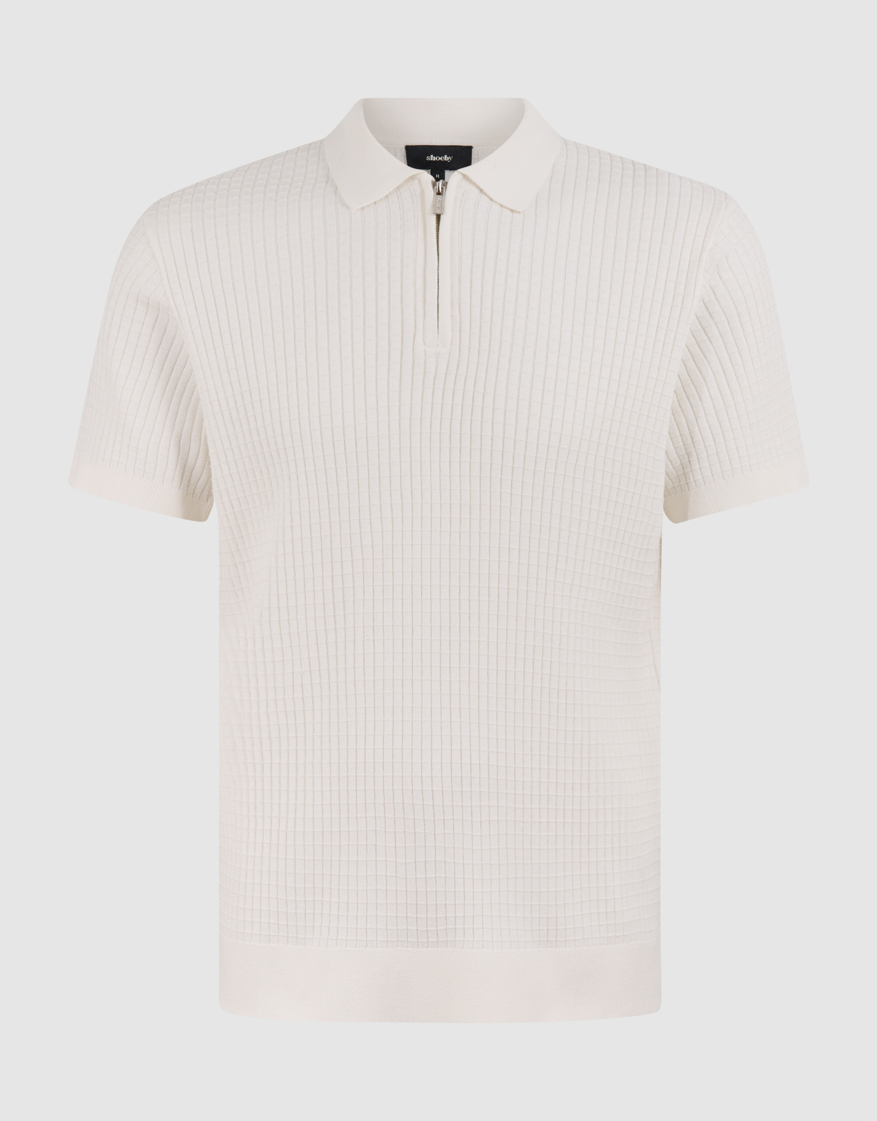 Half Zip Polo Gebroken Wit SHOEBY MEN