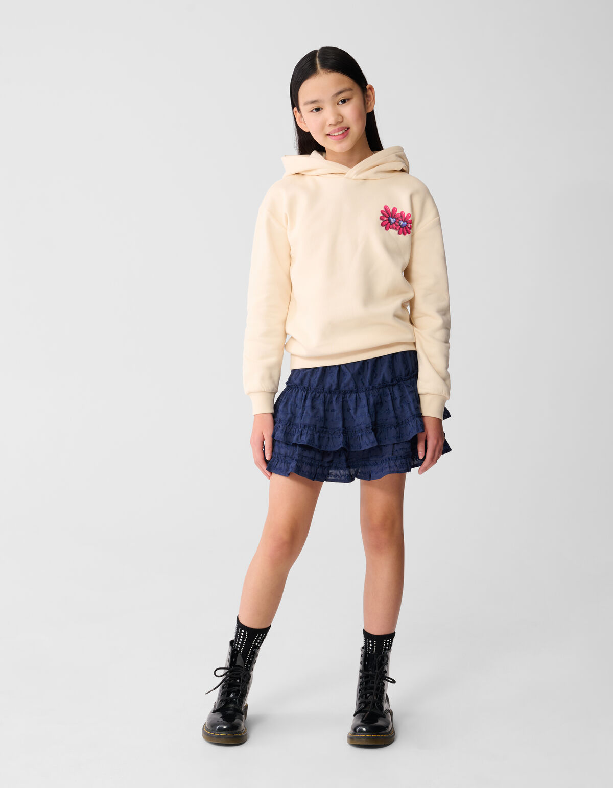 Embroidery Mini Rok Donkerblauw SHOEBY GIRLS