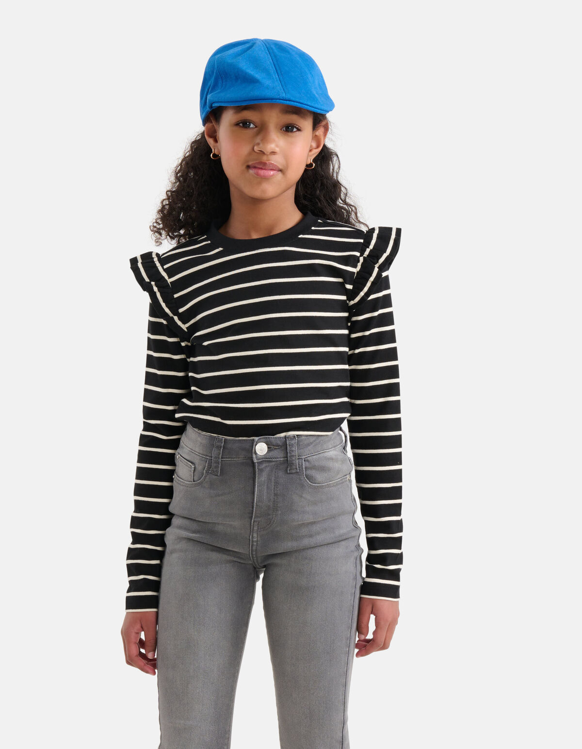 Gestreepte Longsleeve Zwart SHOEBY GIRLS