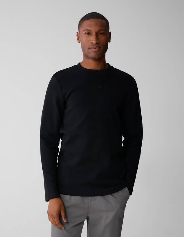 Structuur T-shirt Zwart SHOEBY MEN
