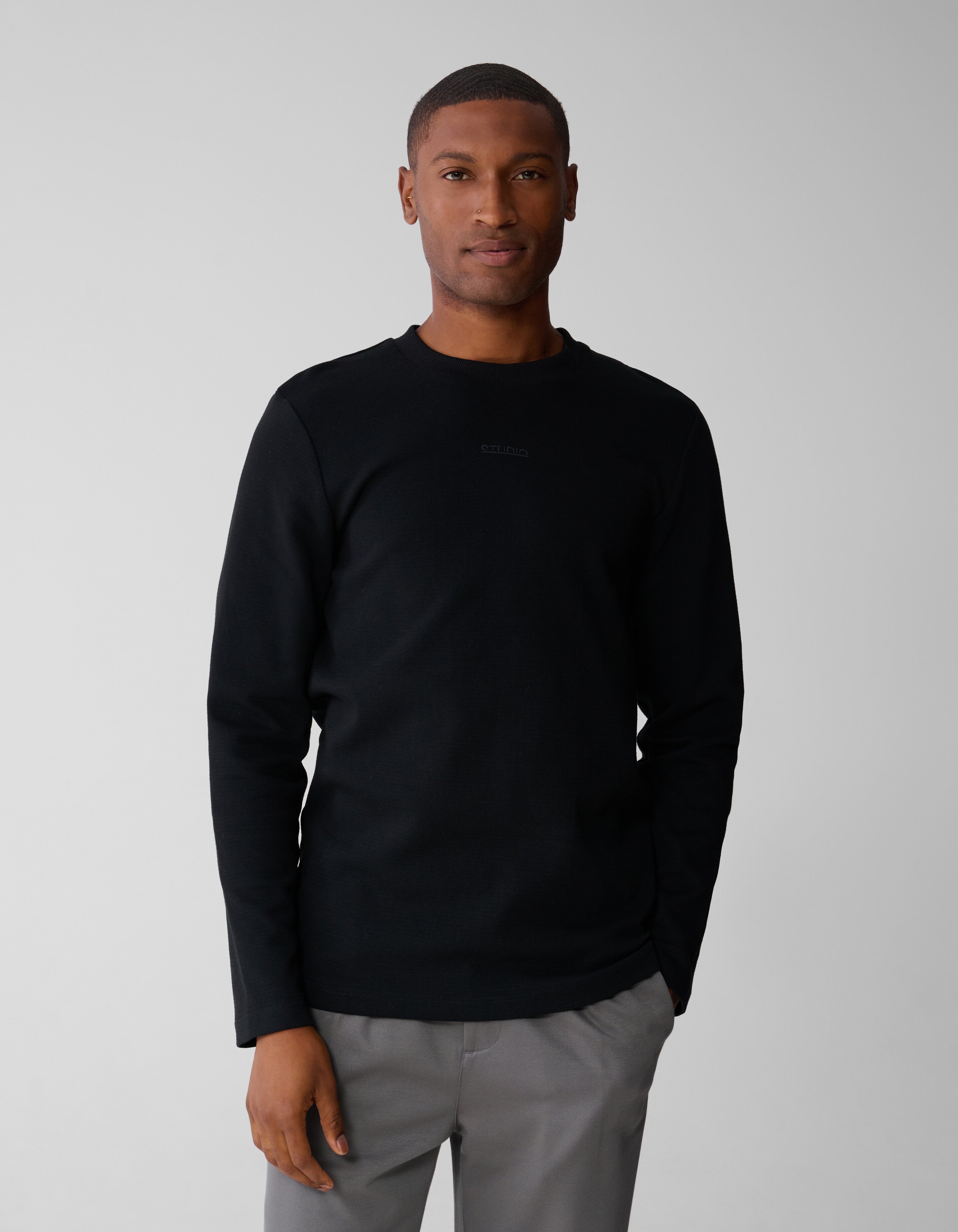 Studio Structuur T-shirt Zwart SHOEBY MEN