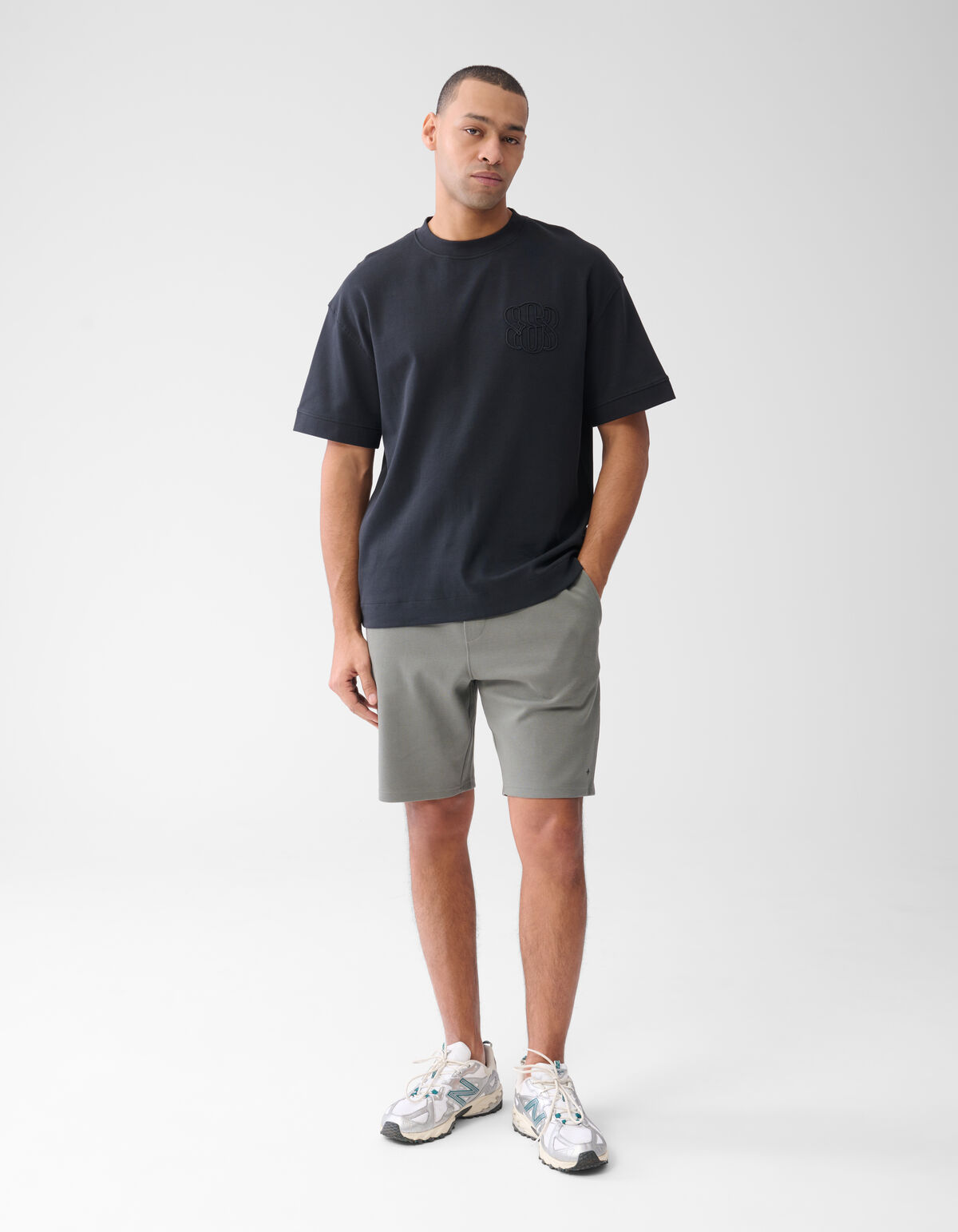 Embroidery T-shirt Donkerblauw SHOEBY MEN
