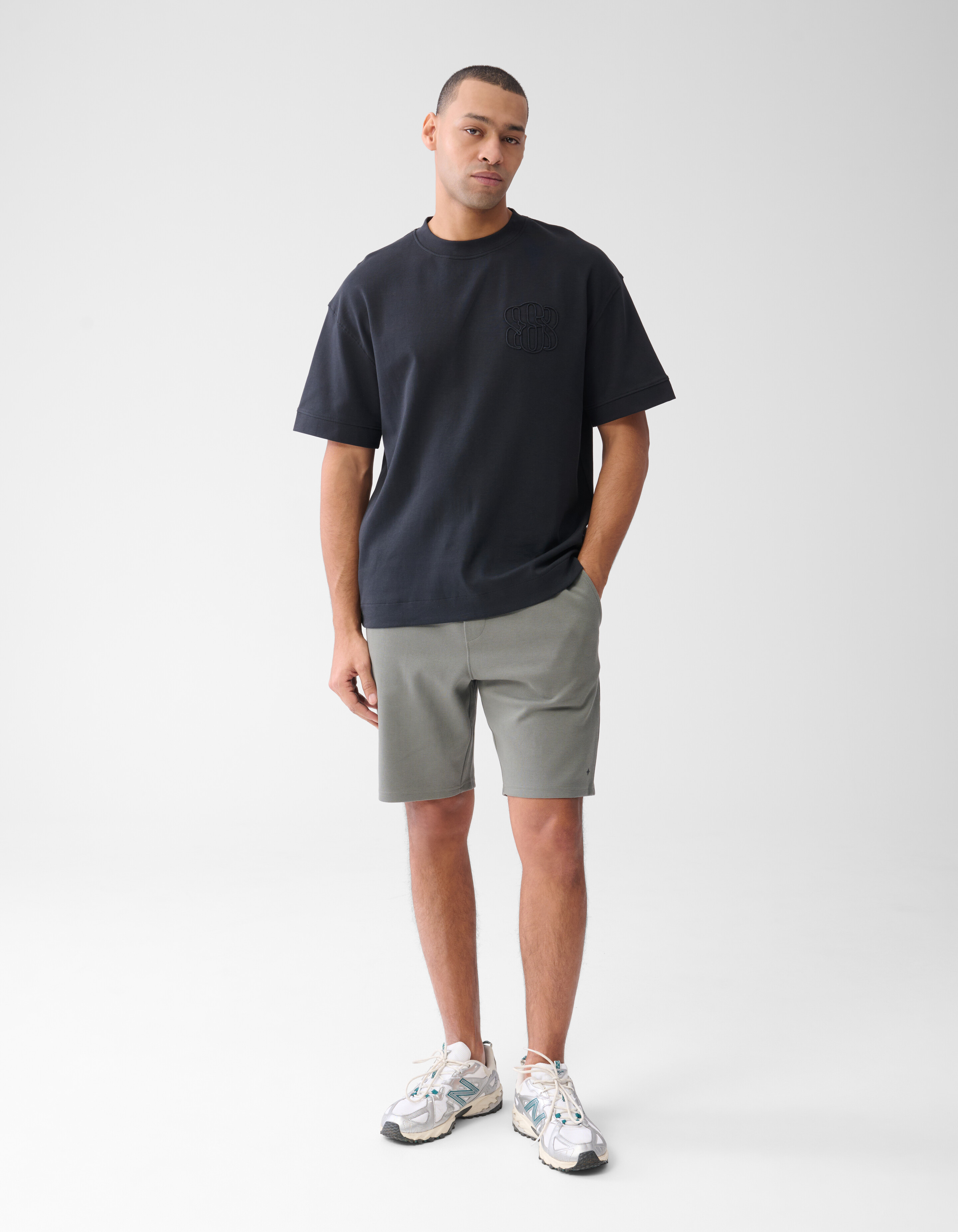 Embroidery T-shirt Donkerblauw SHOEBY MEN