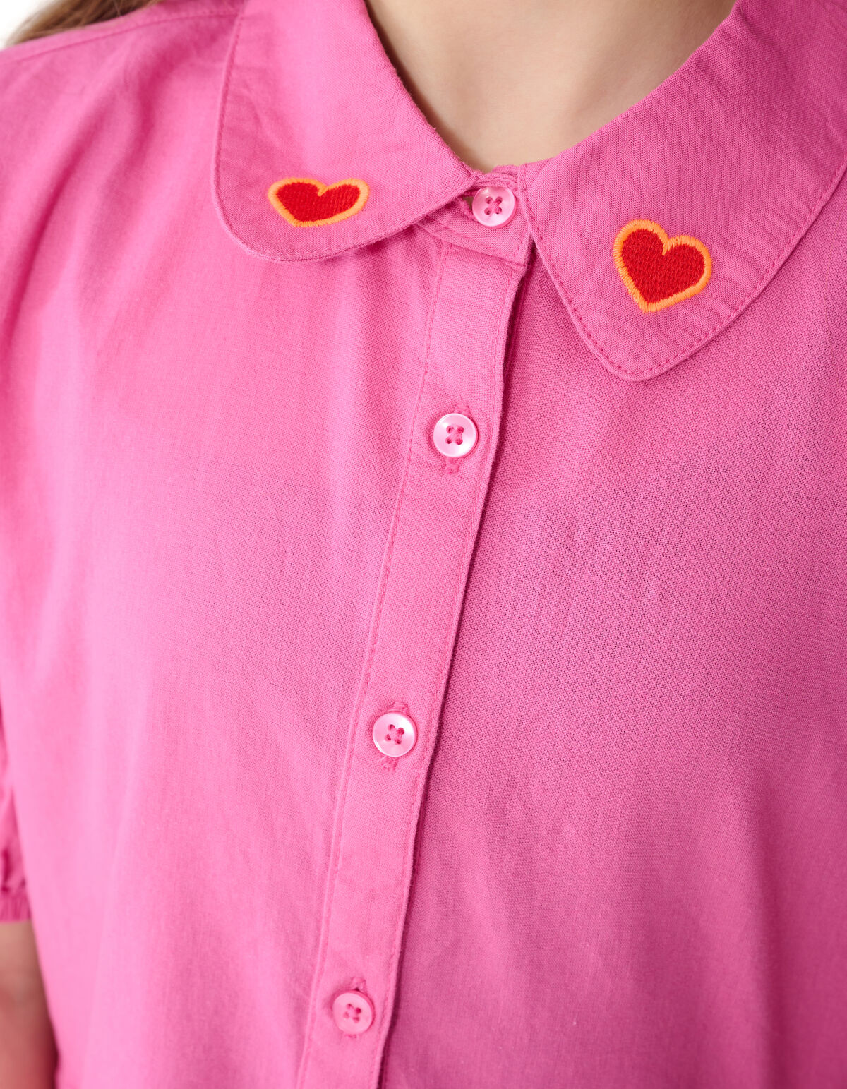 Ruffle Heart Blouse Roze SHOEBY GIRLS