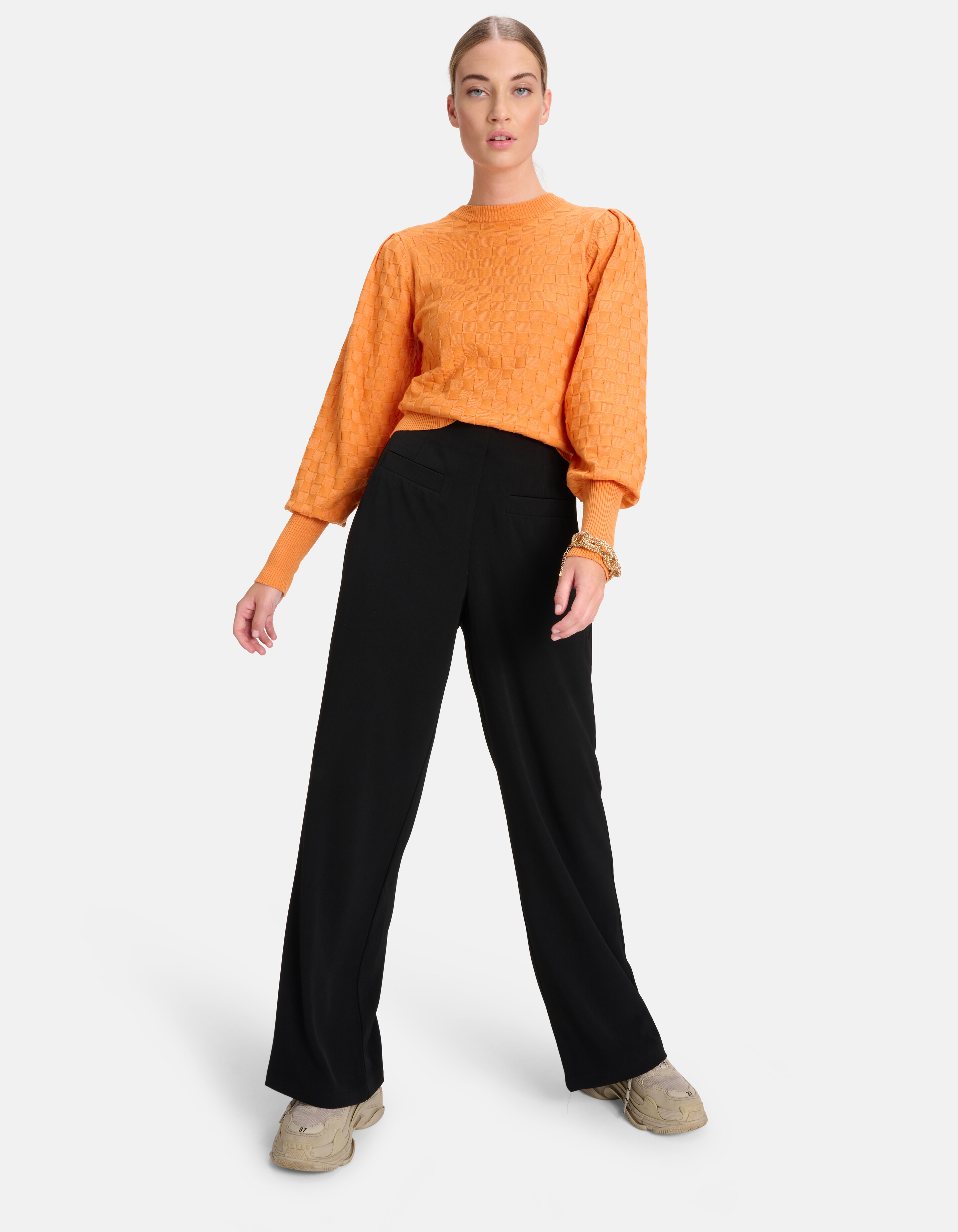 Wide Leg Pantalon Zwart SHOEBY WOMEN