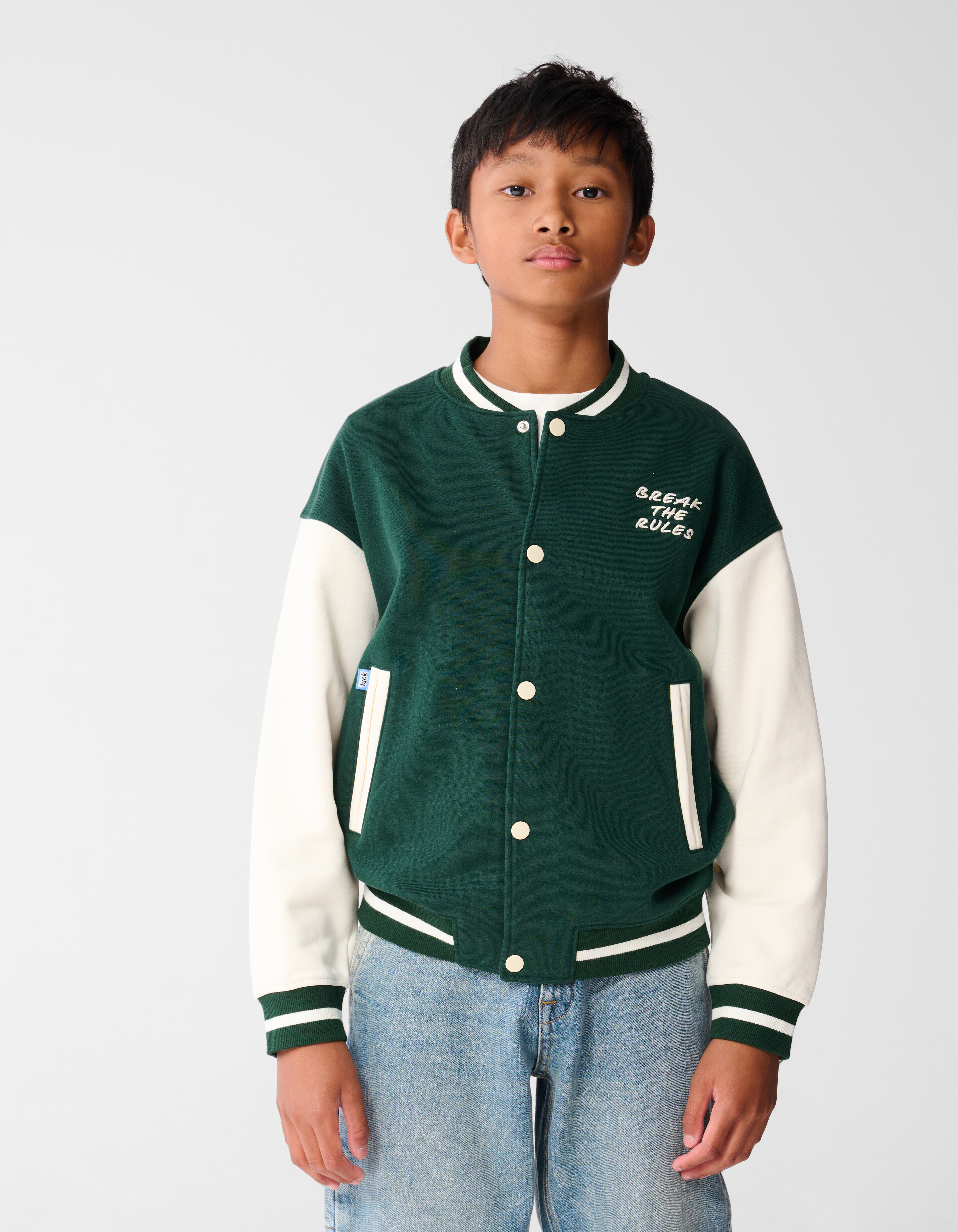 Varsity Bomber Jack Donkergroen SHOEBY BOYS