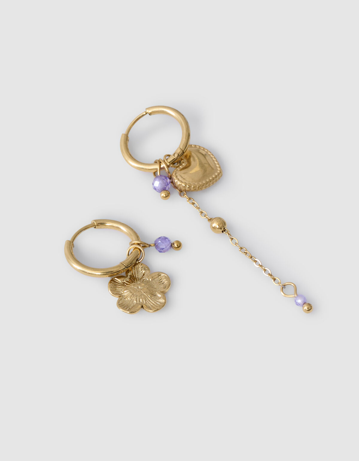 Heart/Flower Hoop Oorbellen Goud SHOEBY ACCESSOIRES