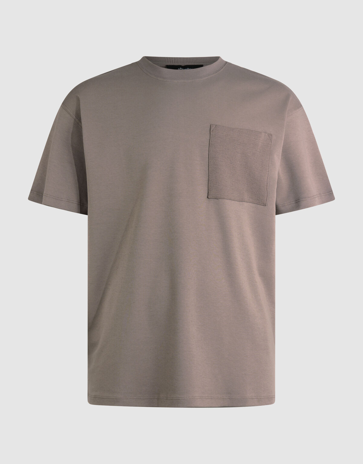 Structuur Pocket T-shirt Lichtbruin SHOEBY MEN