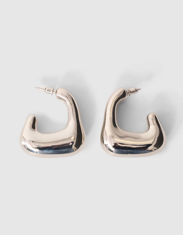 Bulky Hoop Oorbellen Zilver SHOEBY ACCESSOIRES