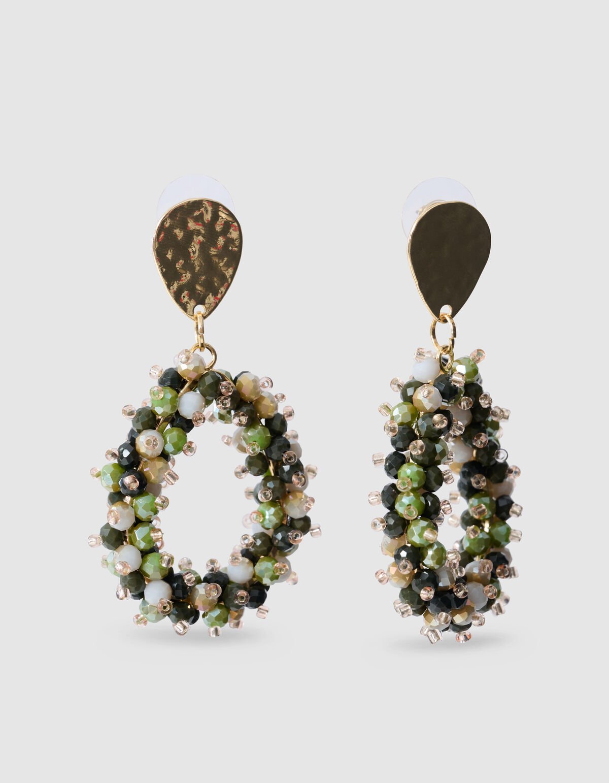 Beaded Druppel Oorbellen Groen SHOEBY ACCESSOIRES