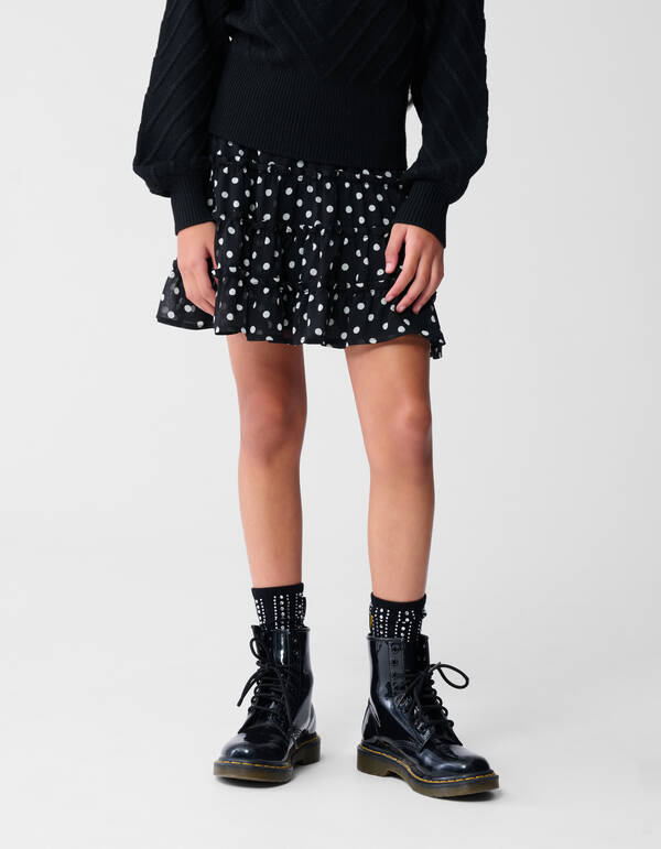 Stip Mini Rok Zwart SHOEBY GIRLS