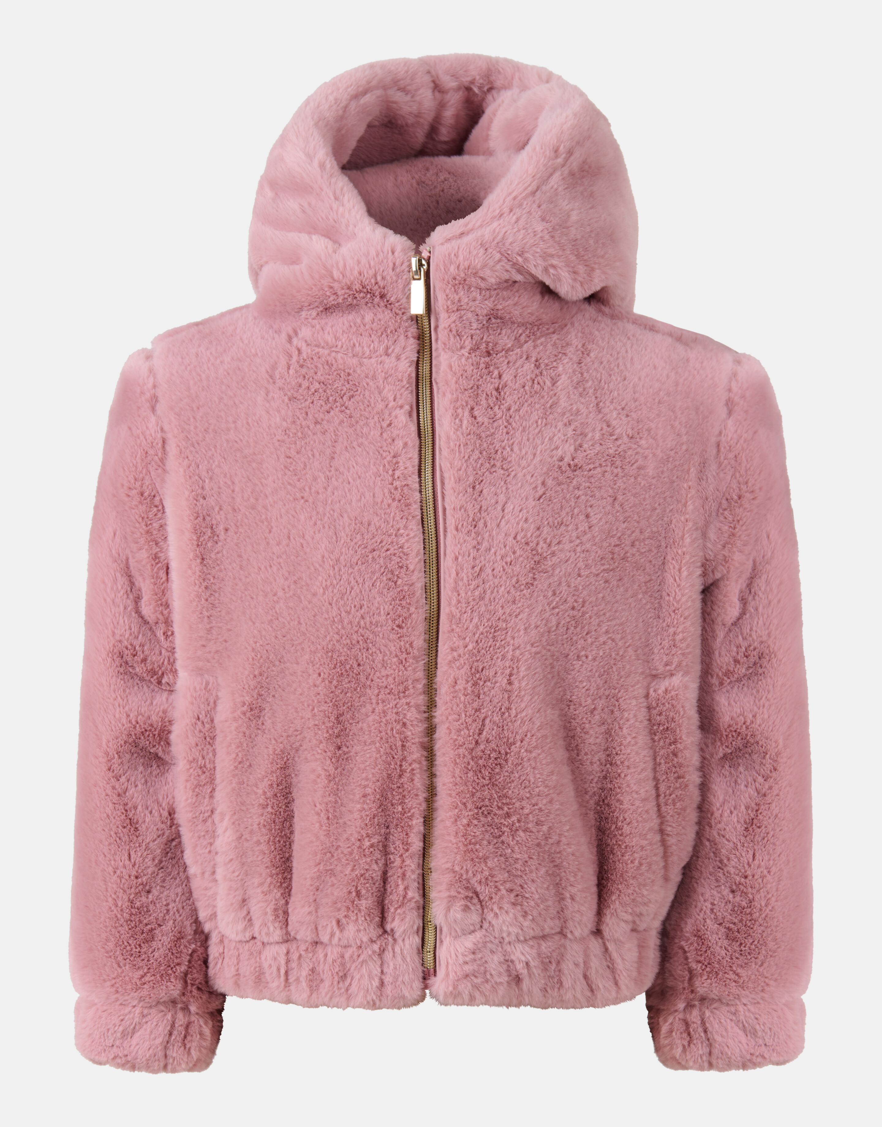 Korte Faux Fur Jas Lichtroze SHOEBY GIRLS