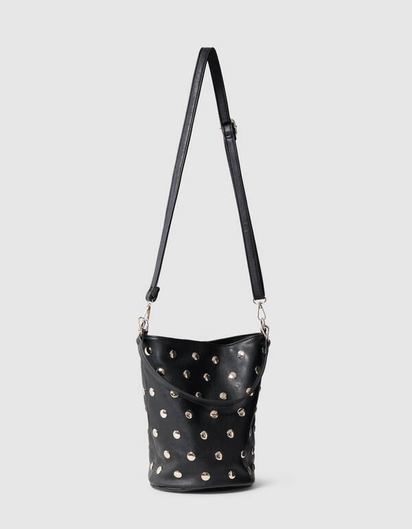 Studded Bucket Tas Zwart SHOEBY ACCESSOIRES