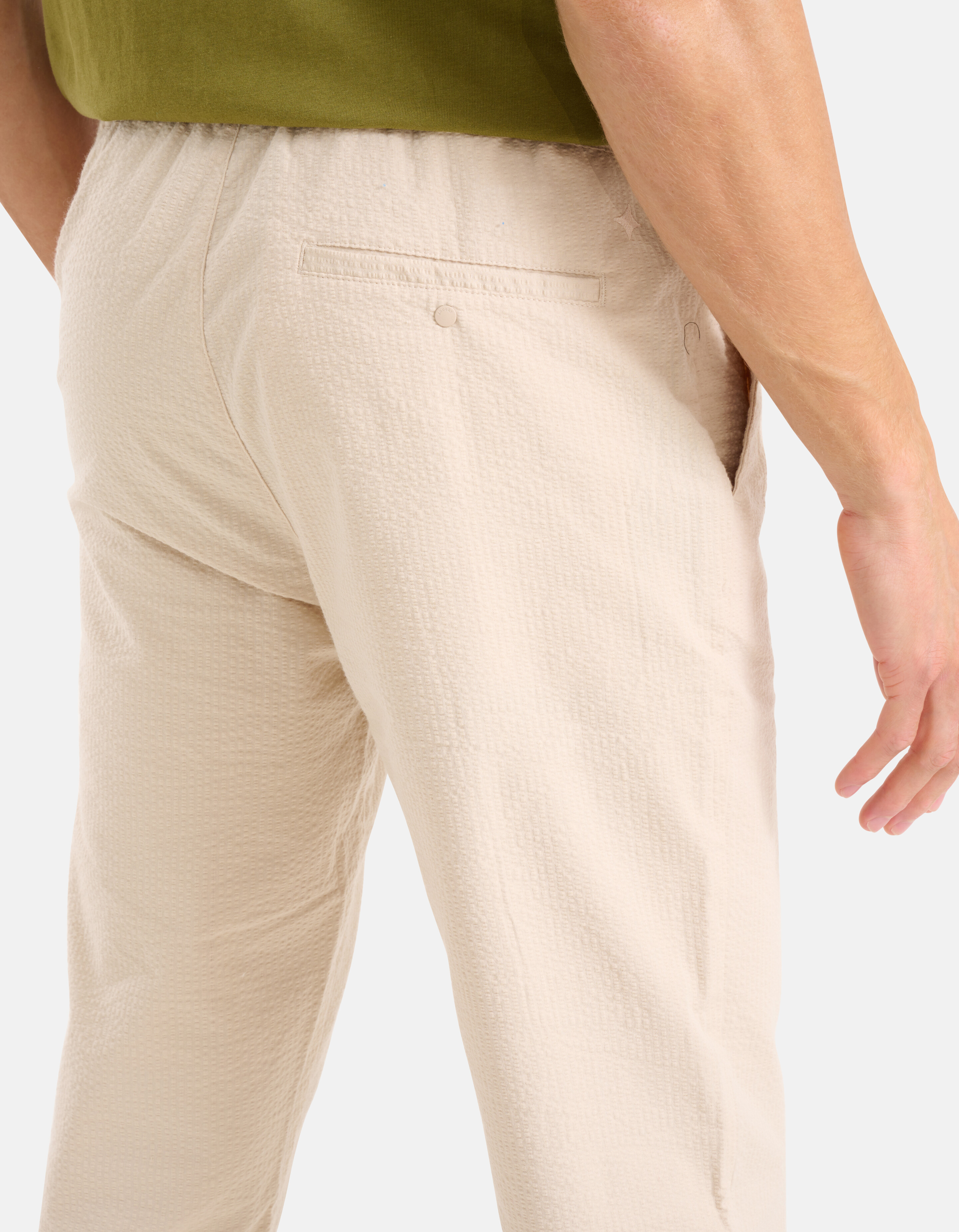 Seersucker Broek Beige SHOEBY MEN