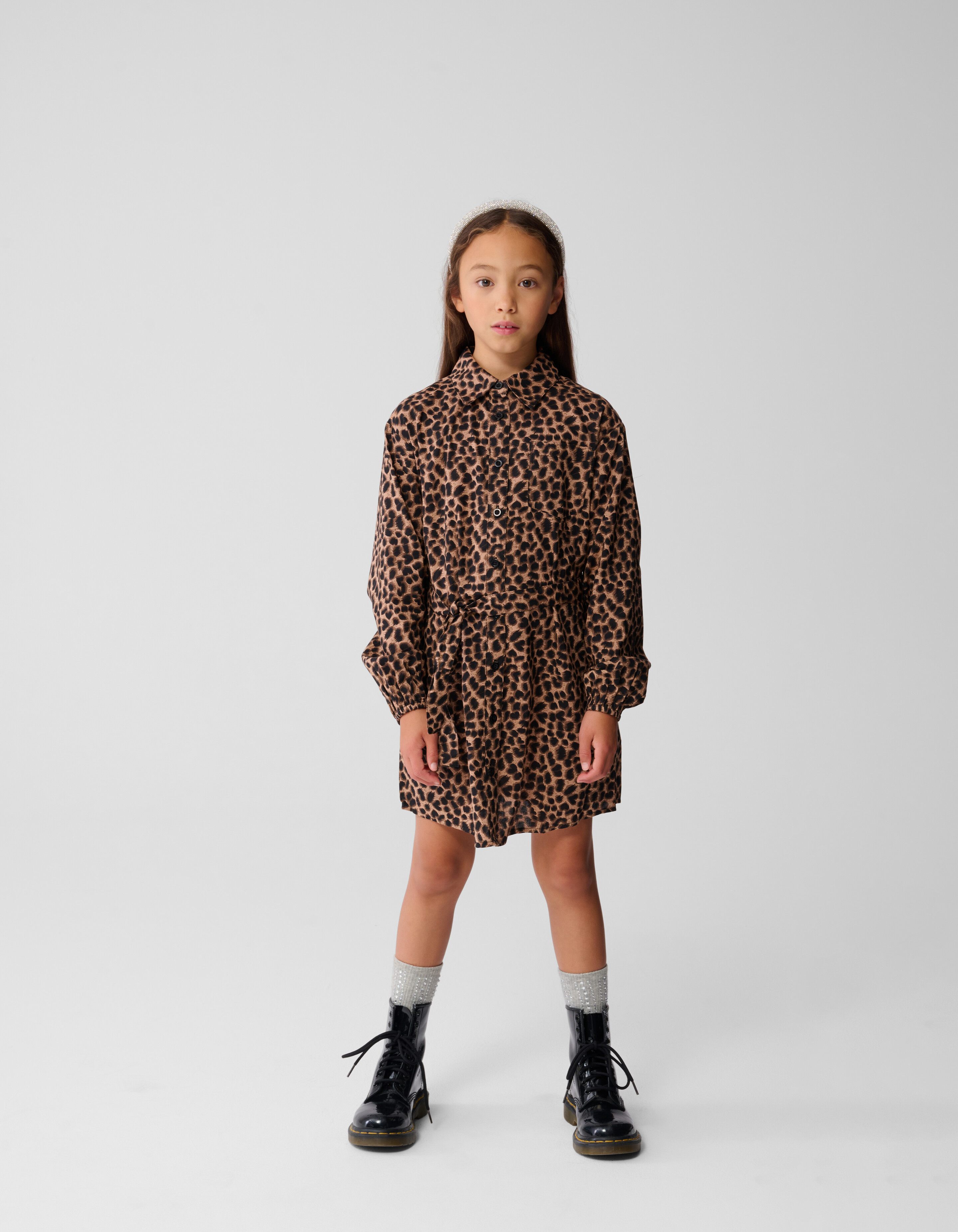 Leopard Mini Jurk Bruin SHOEBY GIRLS