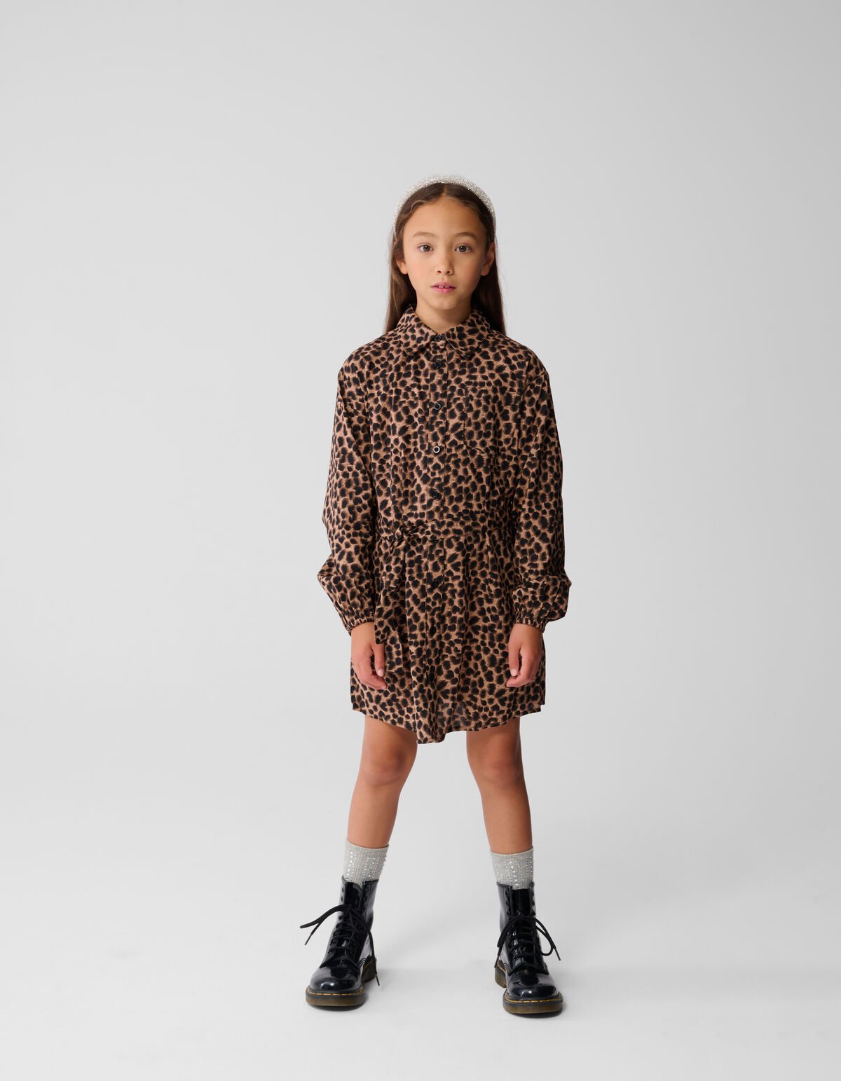 Leopard Mini Jurk Bruin SHOEBY GIRLS