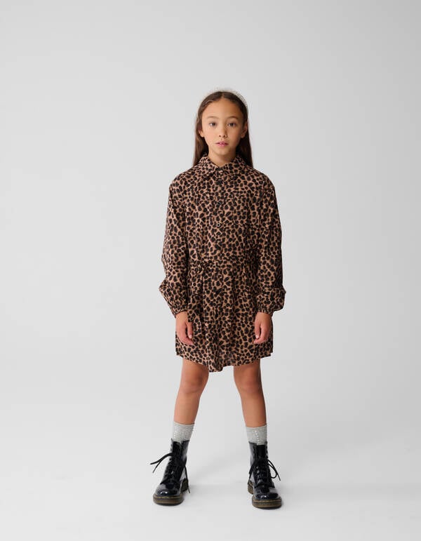 Leopard Mini Jurk Bruin SHOEBY GIRLS