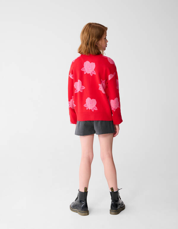 Rose Knit Vest Rood SHOEBY GIRLS