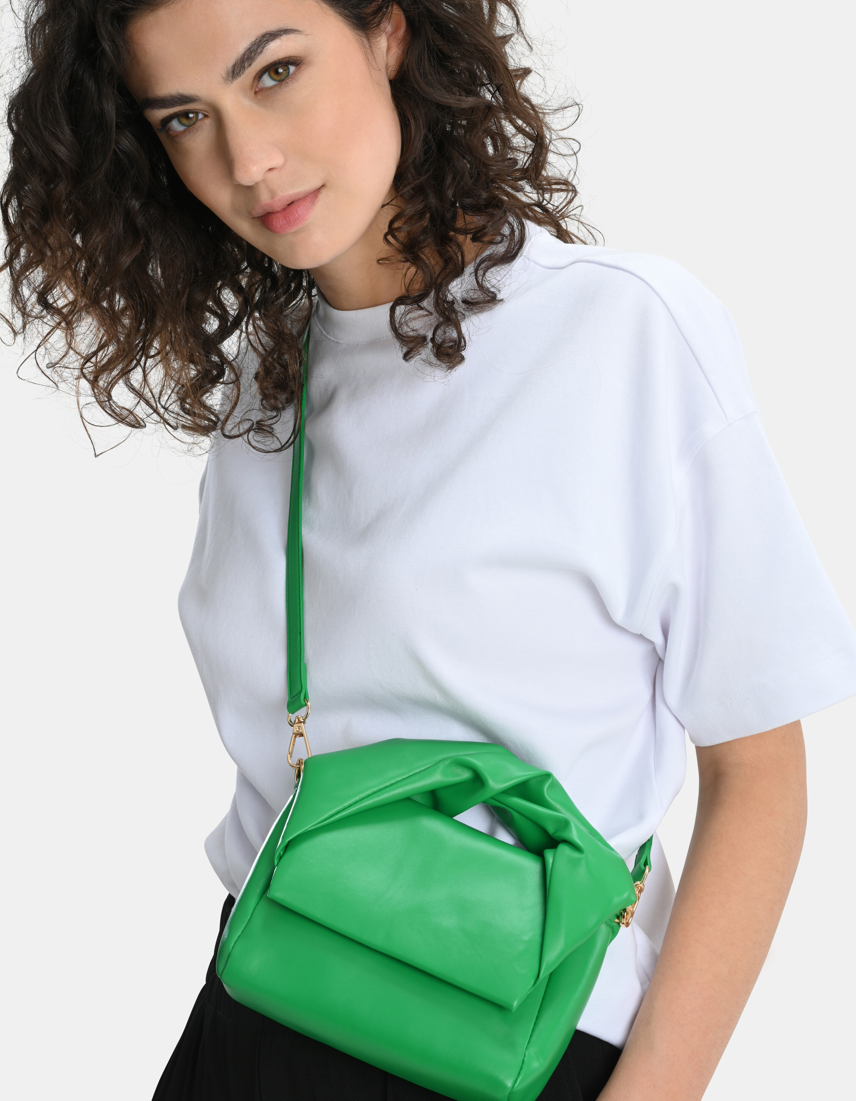 Small Twisted Tas Groen SHOEBY ACCESSOIRES