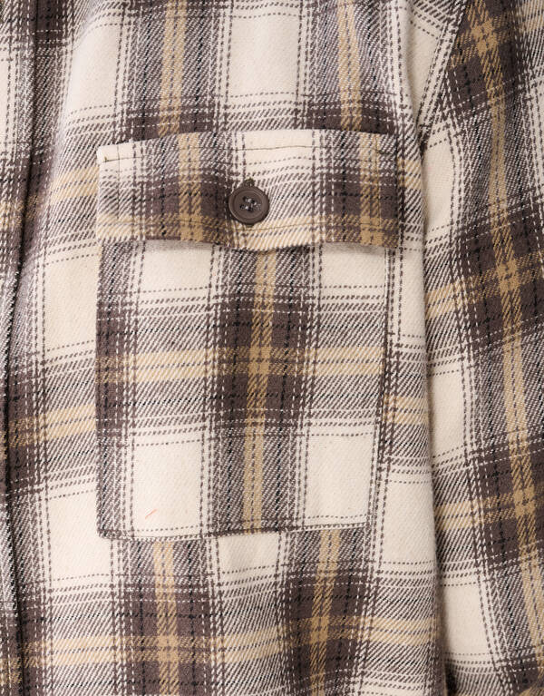 Ruiten Overhemd Lichtbruin SHOEBY MEN