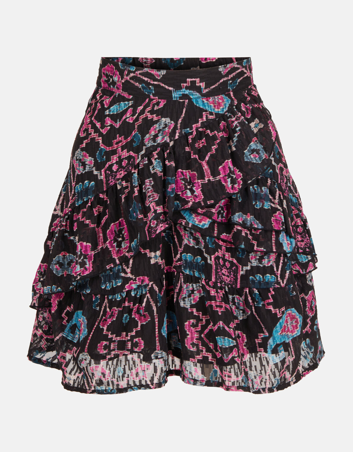 Grafische Print Rok Zwart SHOEBY WOMEN